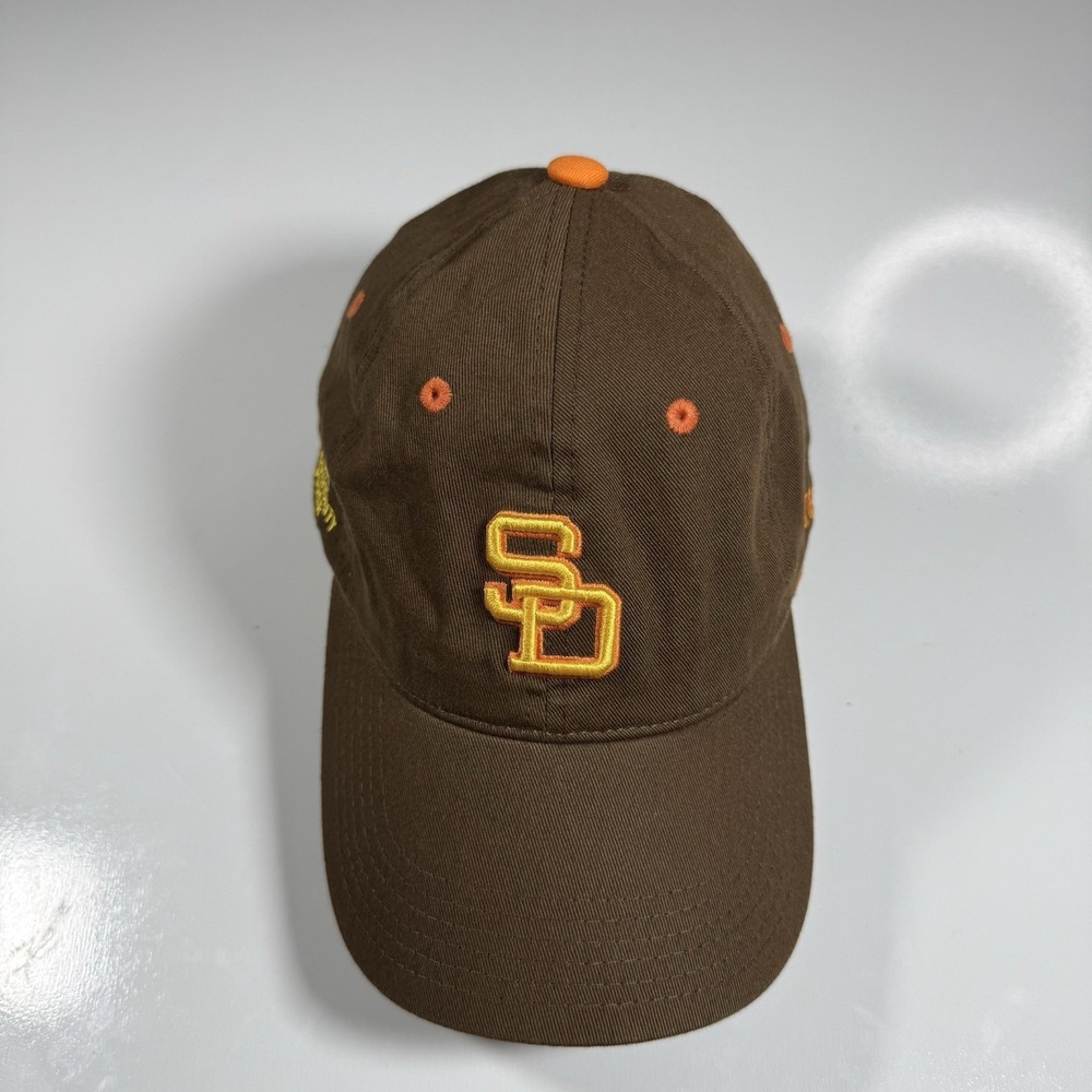 Vintage San Diego Padres 1984 Hat Brown Adjustable Cap Yellow & Orange "SD" Logo - Picture 1 of 6